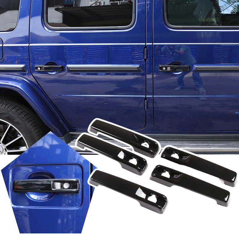 YUECHI Car Styling ABS Auto Exterior Door Handle Cover Trim Accessories for Mercedes Benz G Class W463 W464 G65 G55 G63 G500 G550 G350 (Glossy Black) - Image 1
